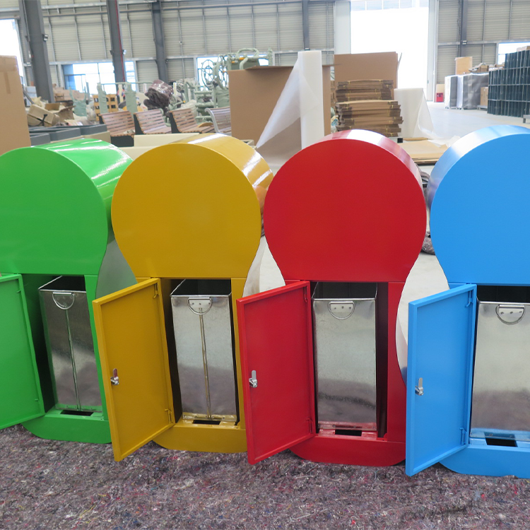 outdoor trash can
