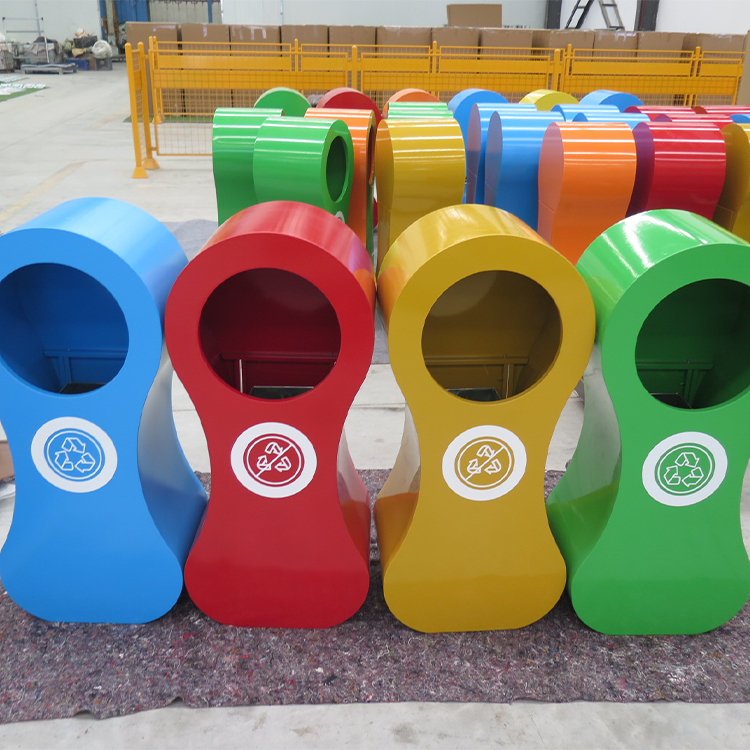 outdoor trash can