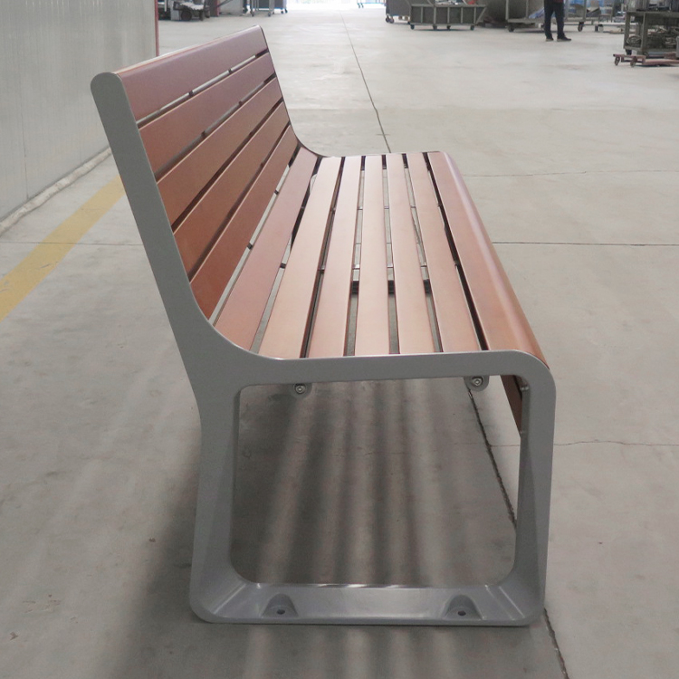 Wholesale Leisure Park Benches With Cast Aluminum Legs Outdoor Street Furniture 4