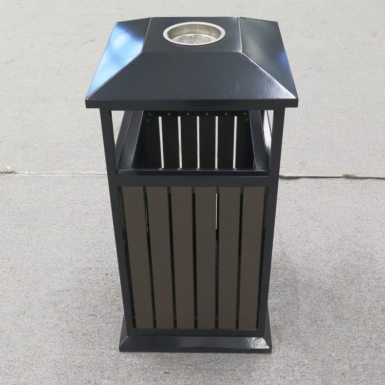 outdoor trash can