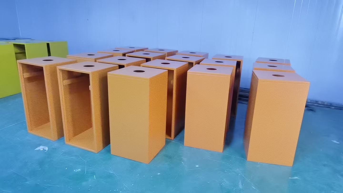 outdoor trash can