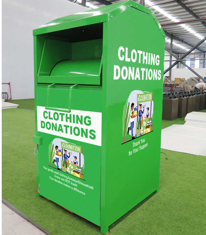 Metal Clothing donation drop off box Factory wholesale