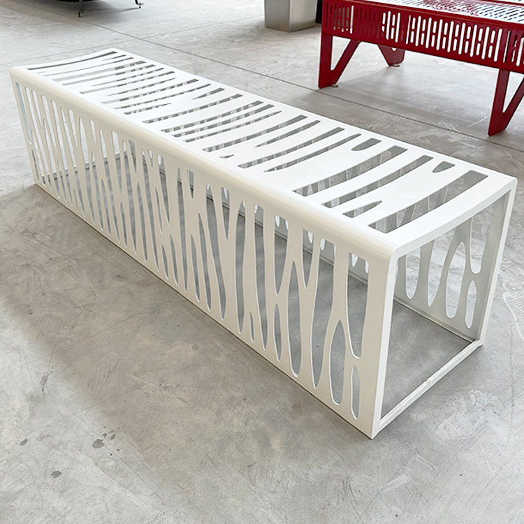 Wholesale Commercial Outdoor Park Benches Outside Backless Metal Bench 