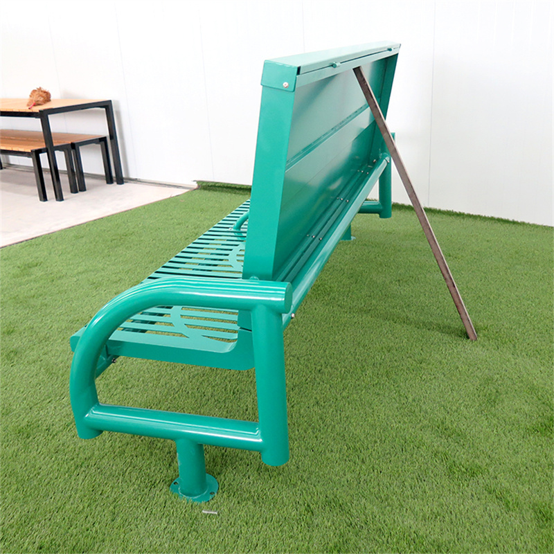 Factory Wholesale Ad Benches Public Street Green Bus Bench Advertising 2
