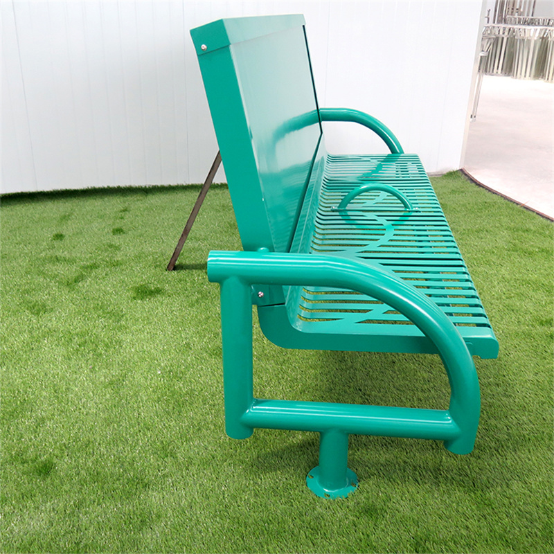 Factory Wholesale Ad Benches Public Street Green Bus Bench Advertising 3