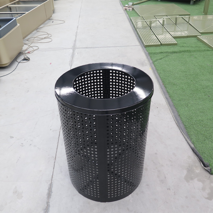 outdoor trash can