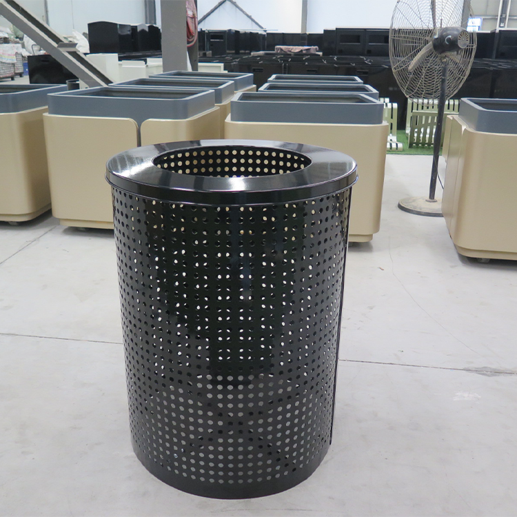 outdoor trash can