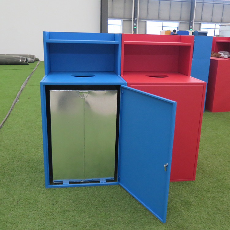 outdoor trash can