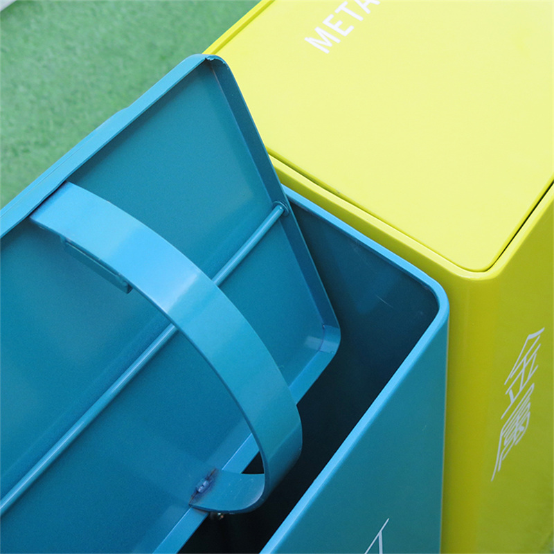 Outdoor Industrial 60 Liter 4 In 1 Classified Trash Recycling Bins 7