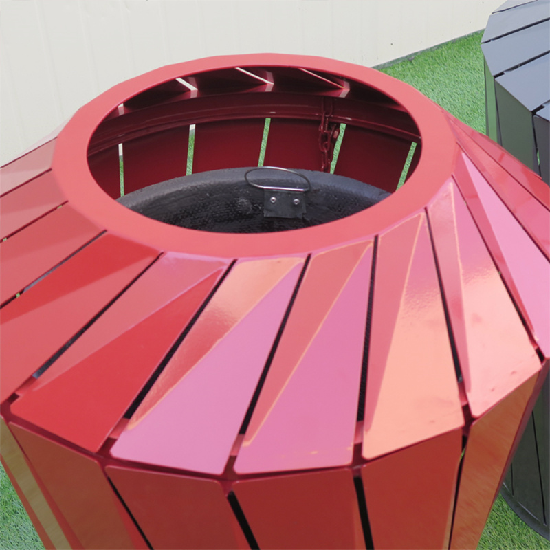 Large Colorful Metal Sorting Recycled Bins Outdoor Park Street 10