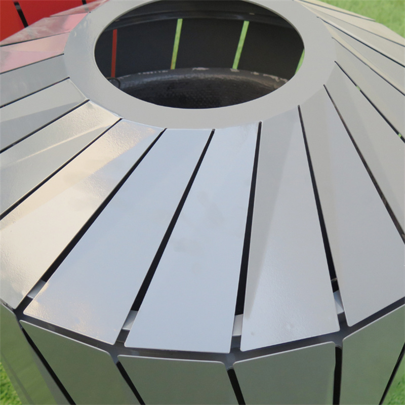 Large Colorful Metal Sorting Recycled Bins Outdoor Park Street 9