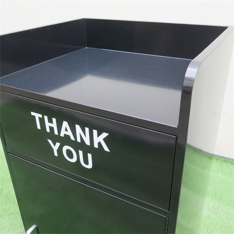 Metal Trash Receptacle With Tray Holders For Restaurant 7