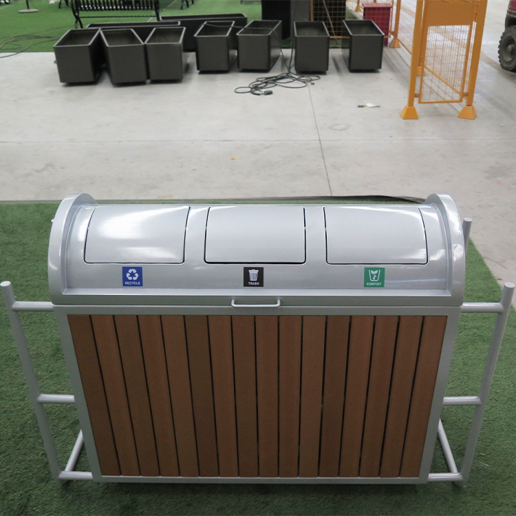 outdoor trash can