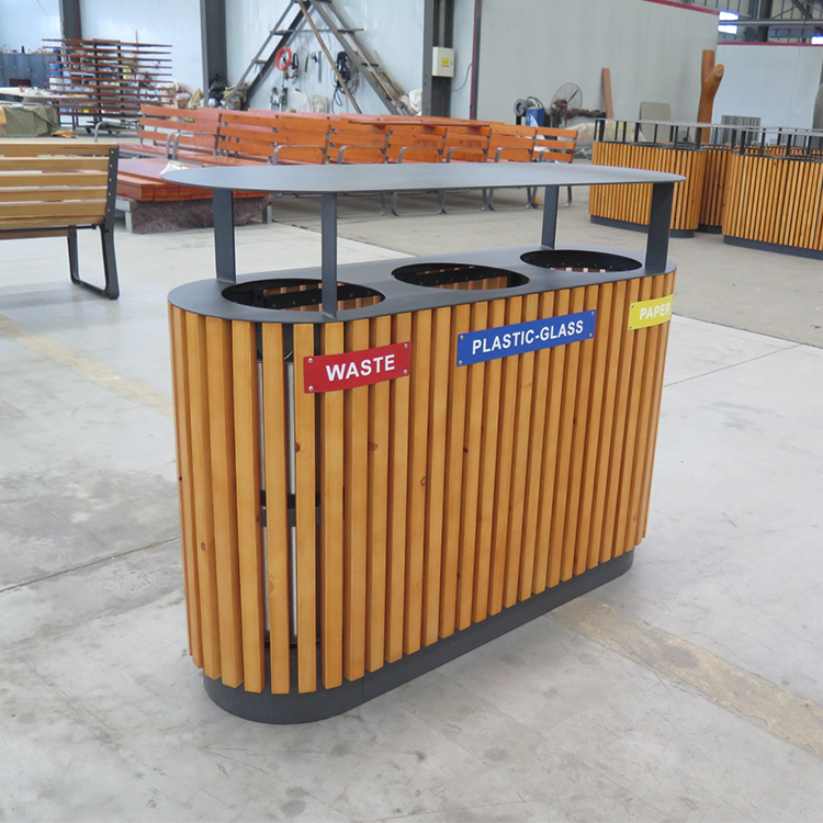 outdoor trash can