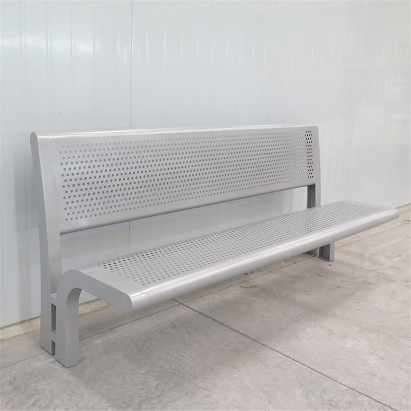 Outdoor Public Leisure Commercial Stainless Steel Park Bench Modern Design 5