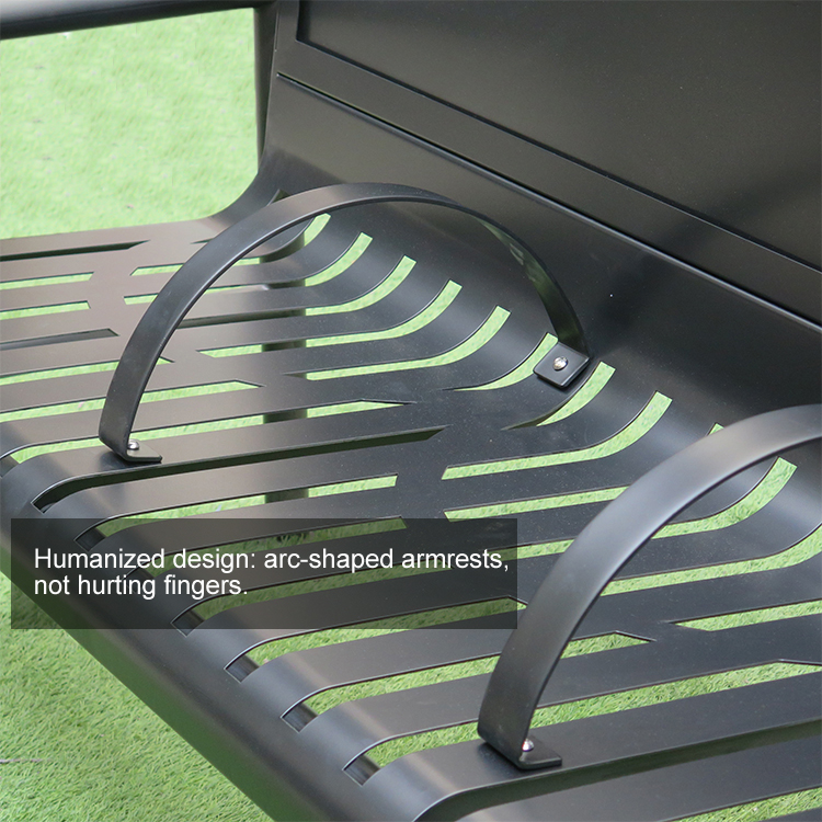 Wholesale 2.0 Meters Commercial Advertising Bench Seat With Armrest