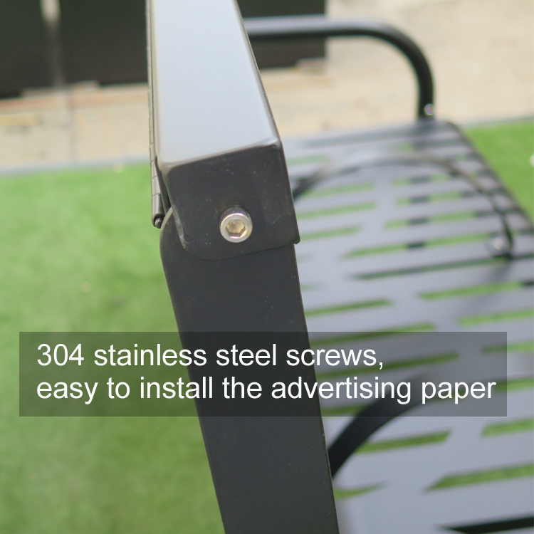 Wholesale 2.0 Meters Commercial Advertising Bench Seat With Armrest