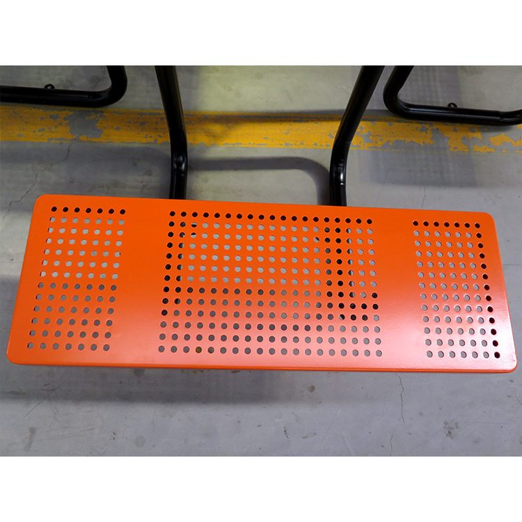 HPIC220523 Square Metal Picnic Table With 4 Seat Outdoor Street Furniture (1)