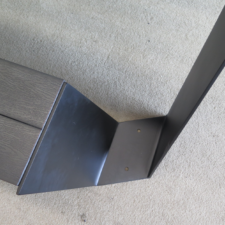 Sleek matte black steel outdoor picnic table for contemporary plazas