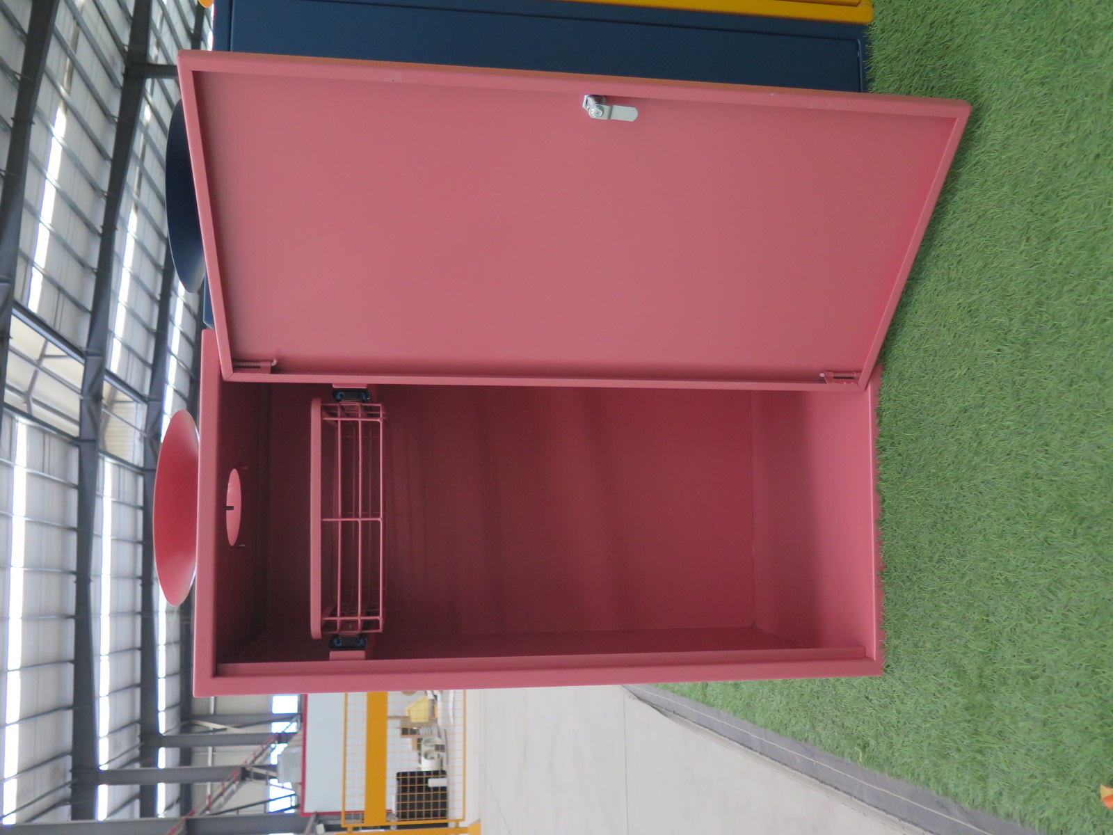 outdoor trash can