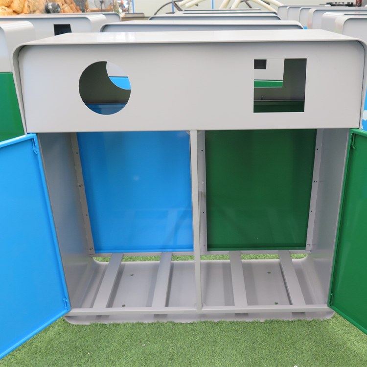 outdoor  trash can