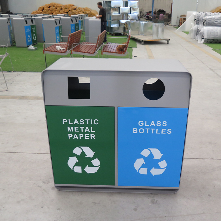 outdoor  trash can