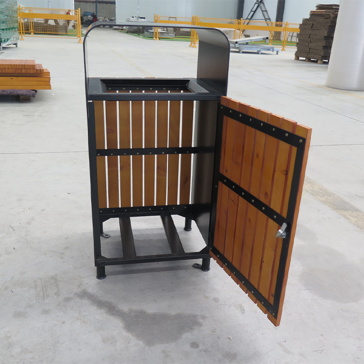 outdoor trash can