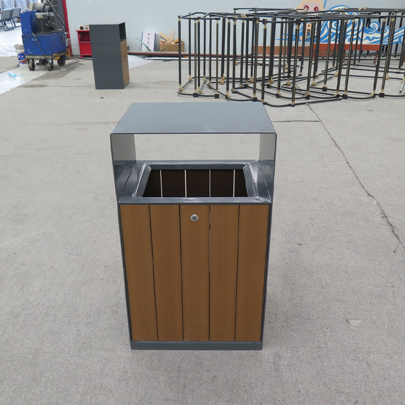 outdoor trash can