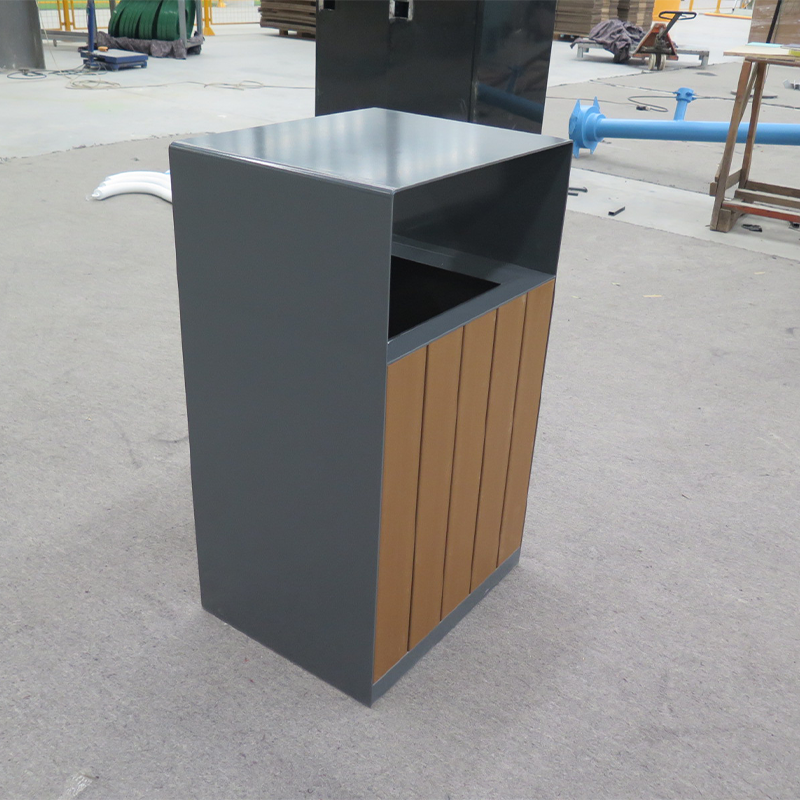 outdoor trash can
