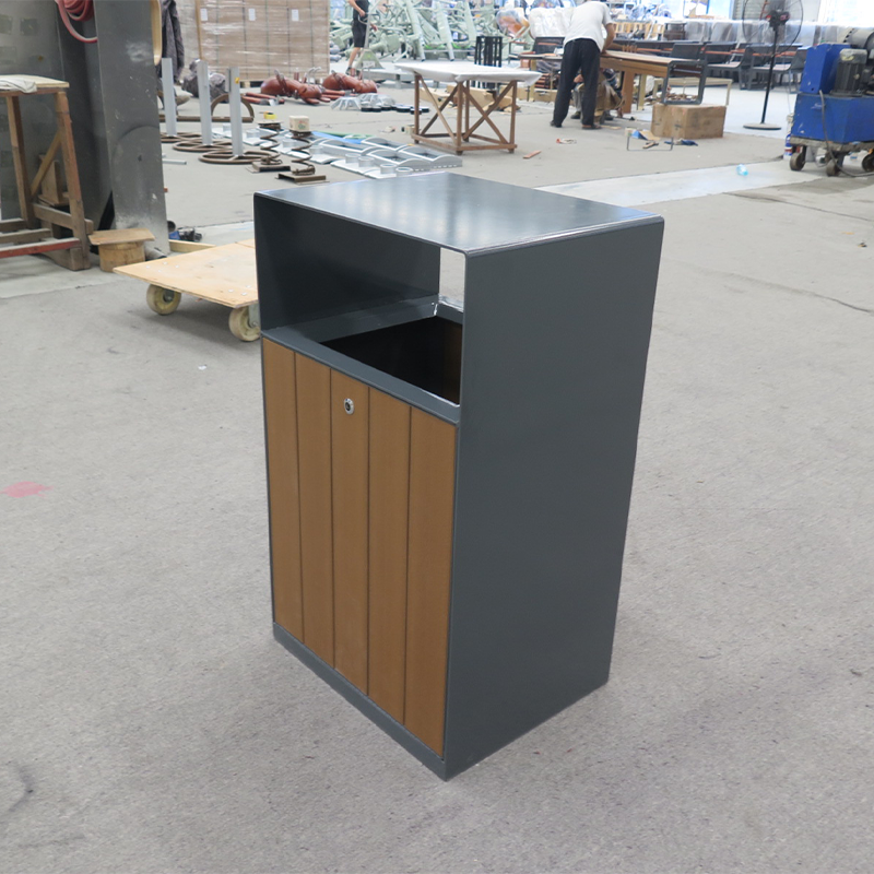 outdoor trash can