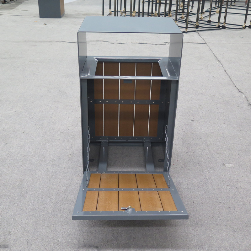 outdoor trash can