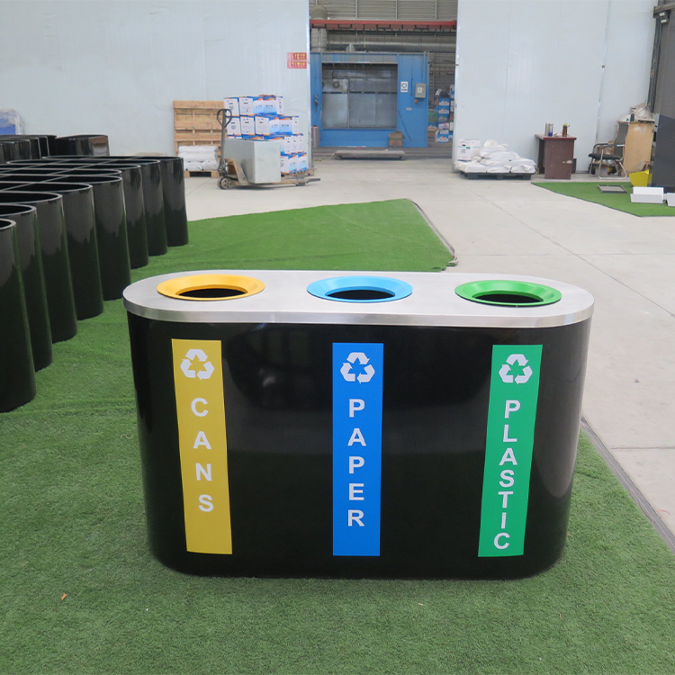 outdoor trash can