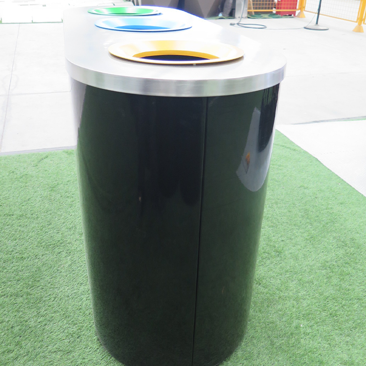 outdoor trash can