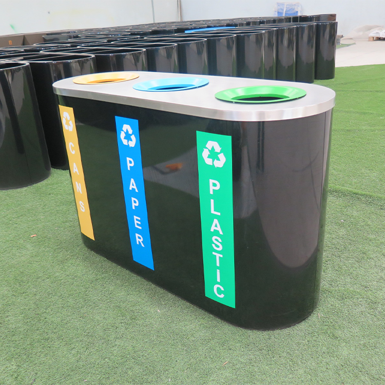 outdoor trash can