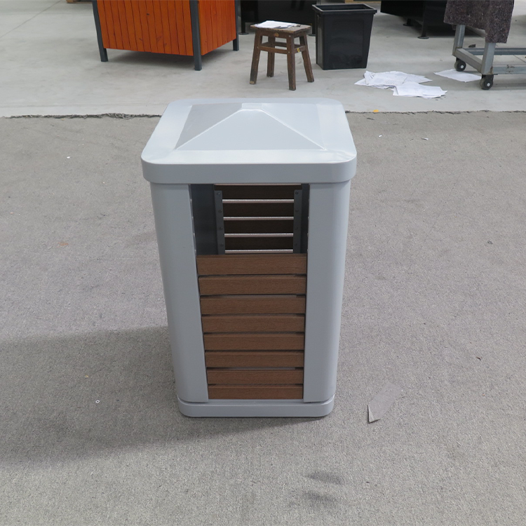 outdoor trash can