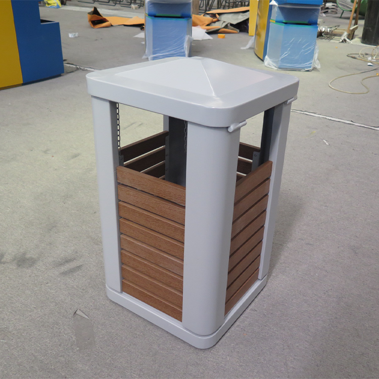 outdoor trash can