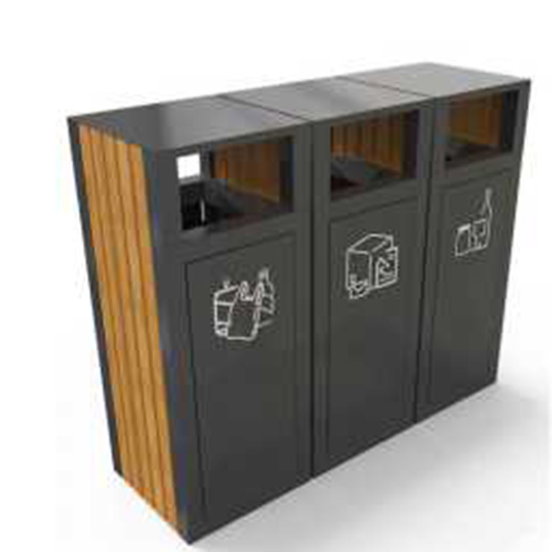 4-Compartments Waste Recycling Bin Outdoor 16
