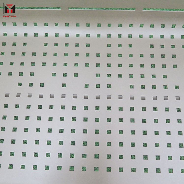 benOutdoor Perforated Metal Park Bench With Back 1