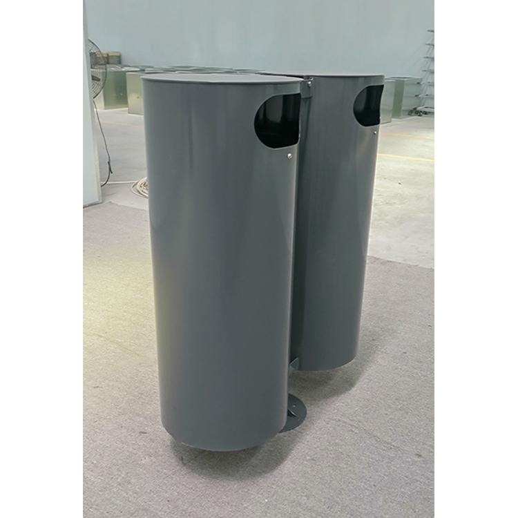 Outdoor Street Commercial Steel Pole Mounted Dustbin Manufacturer 