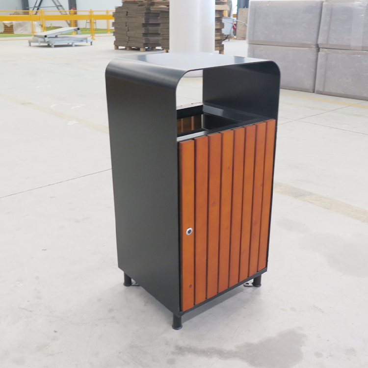 outdoor trash can