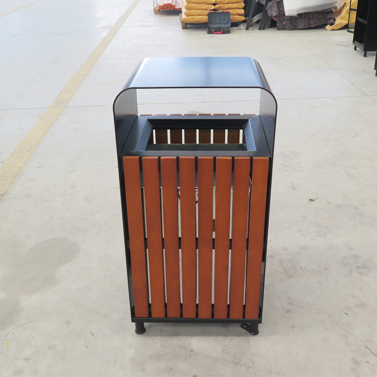 outdoor trash can