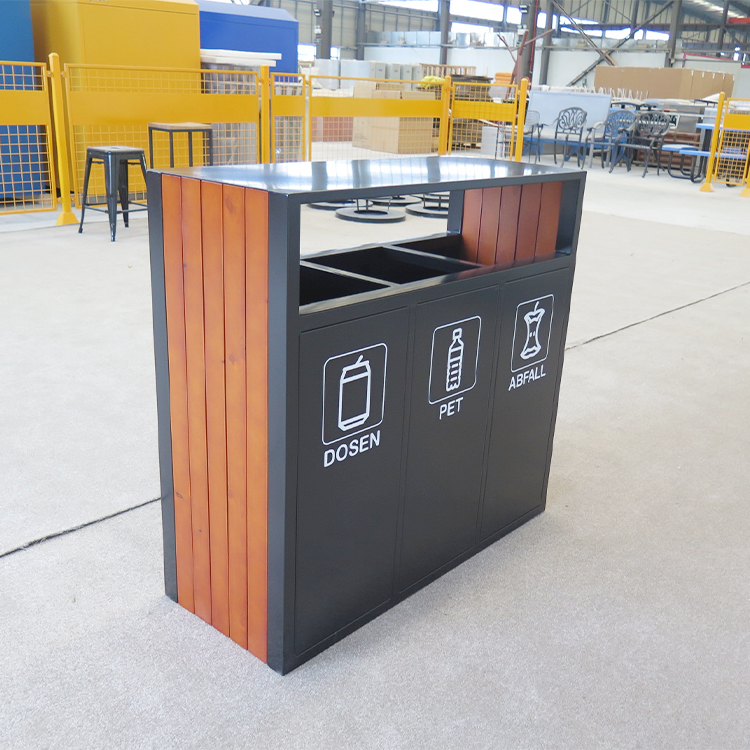 outdoor trash can